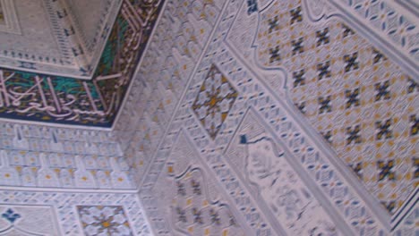 panning over mosque decoration