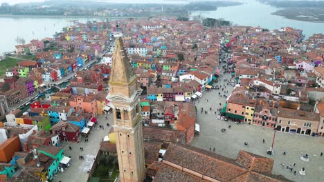 the church of saint martin bishop bell tower reveal with burano in the background
