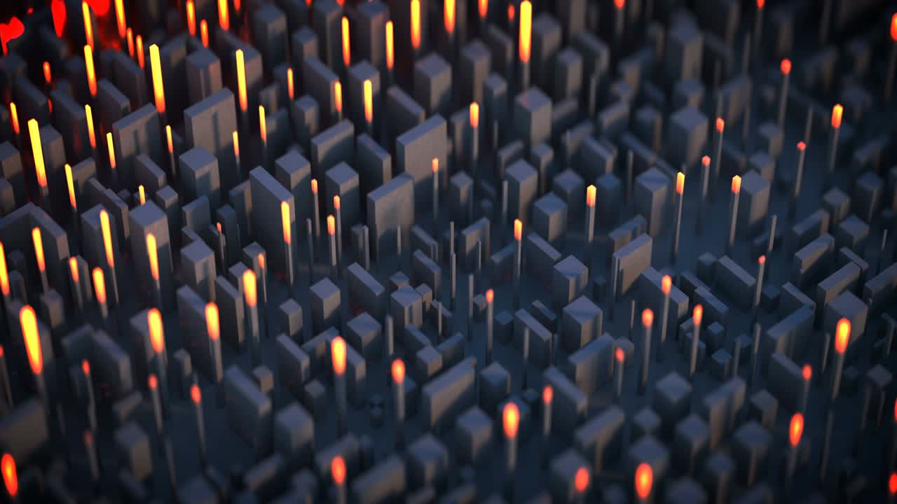 Scanning in micro world seamless loop 3D render animation