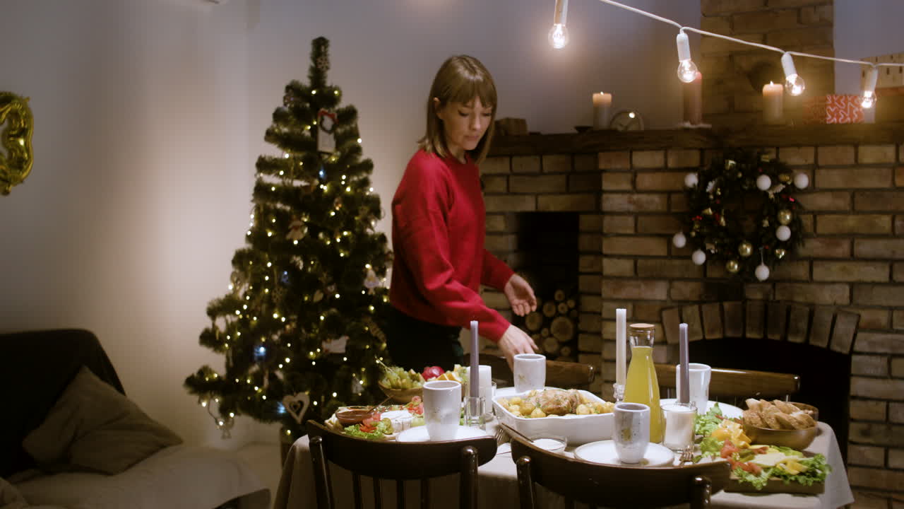 celebración de la víspera de año nuevo en la sala de estar.