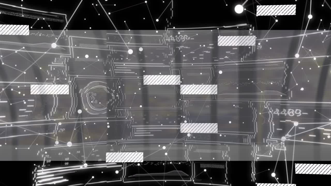 Curved clear data panel sweeping into center hatched bars sliding labels appearing visualizing data