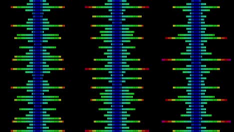 Colorful wave lines. Sound wave from equalizer. Digital pulse wave concept. Futuristic loop on black background. Music colorful wave animation.