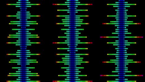 colorful wave lines. sound wave from equalizer. digital pulse wave concept. futuristic loop on black background. music colorful wave animation.