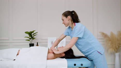 woman receiving a massage