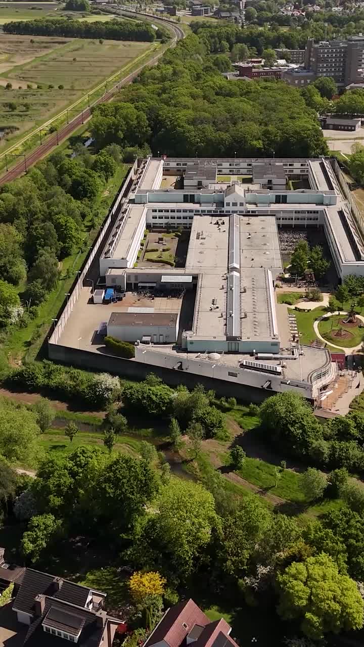 Aerial View of a Large Correctional or Institutional Facility