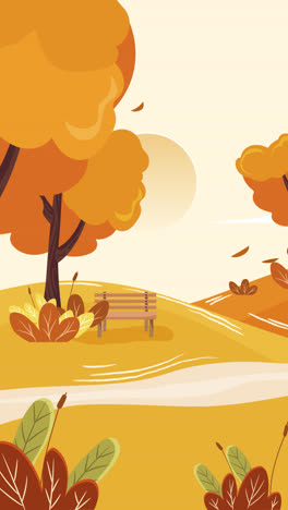 An-animation-of-Flat-autumn-background