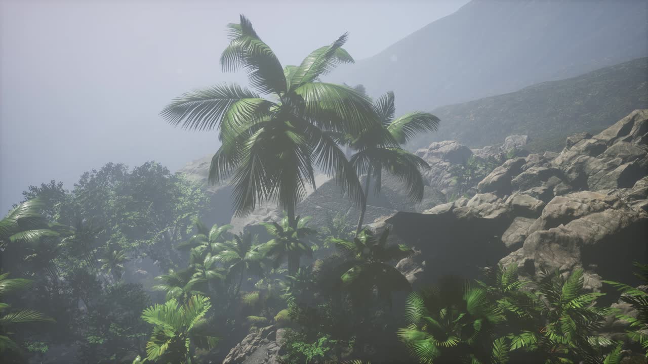 ⁇ 나무 를 가로지르는 해 가 지는 광선