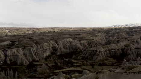 cappadocian valley landscape in winter