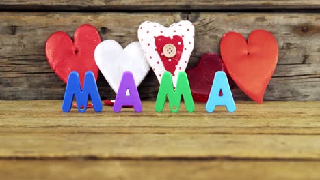 herzform mit dem alphabet, mama liest