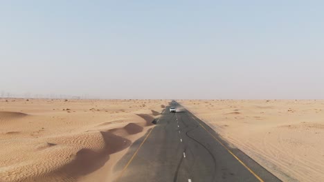 desert road with car