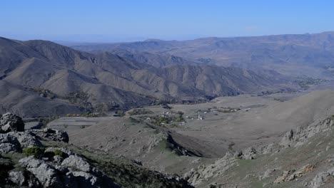 Summit-pan-across-tiny-mountain-village-in-Talysh-region-of-Azerbaijan