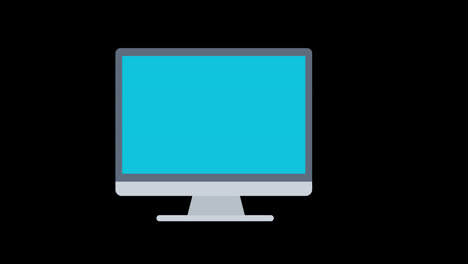 Monitor-screen-laptop-icon-concept-loop-animation-video-with-alpha-channel