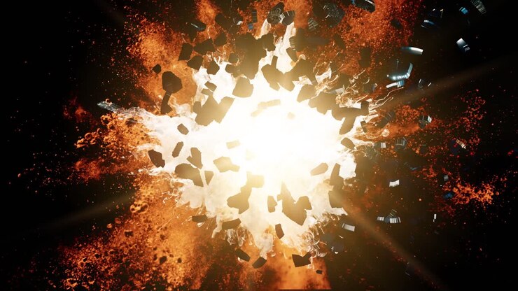 High quality 4K animation of earth exploding