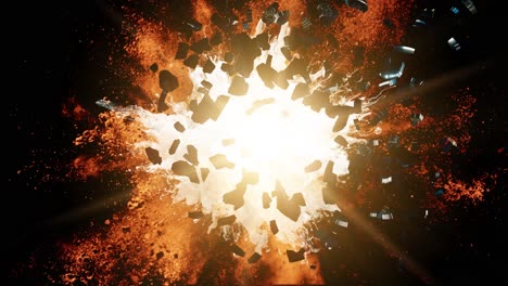 high quality 4k animation of earth exploding