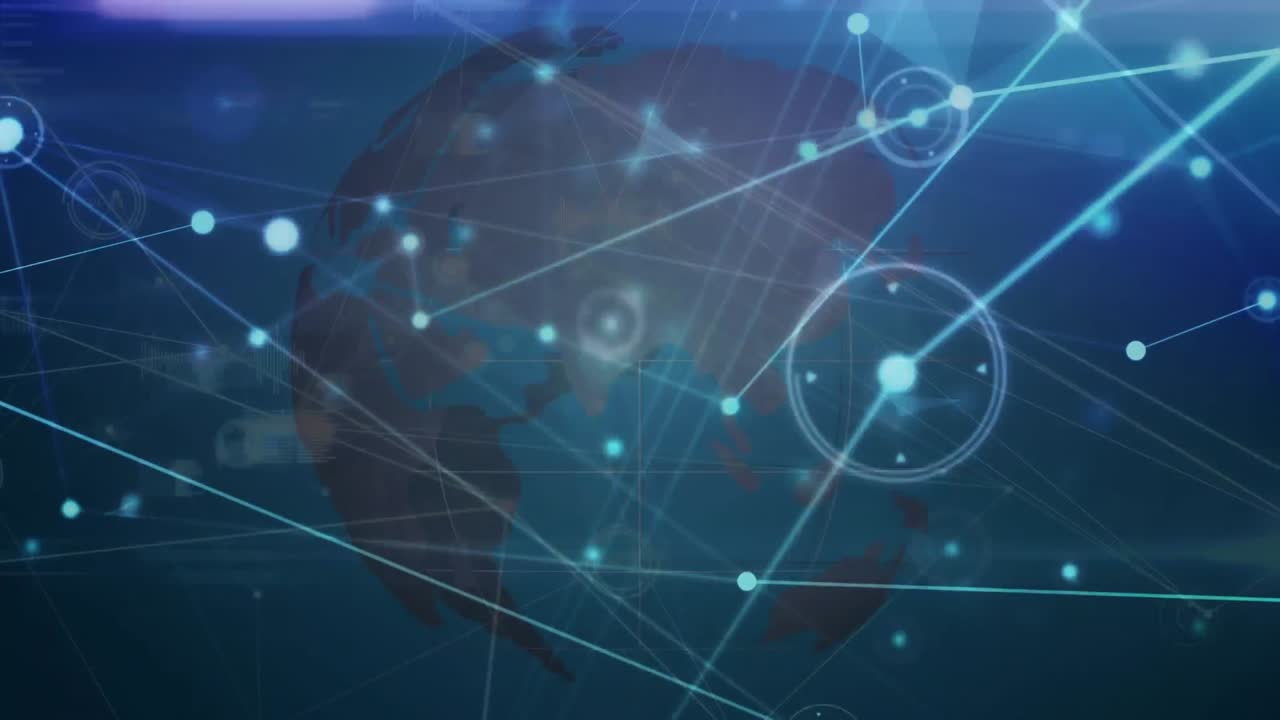 Animation of network of connections over globe