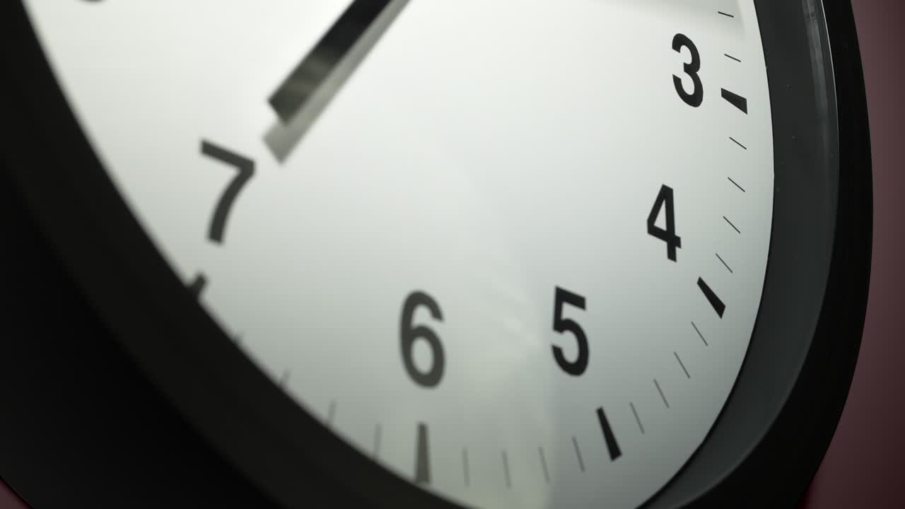 Clock Face on Brown Wall in Time Lapse