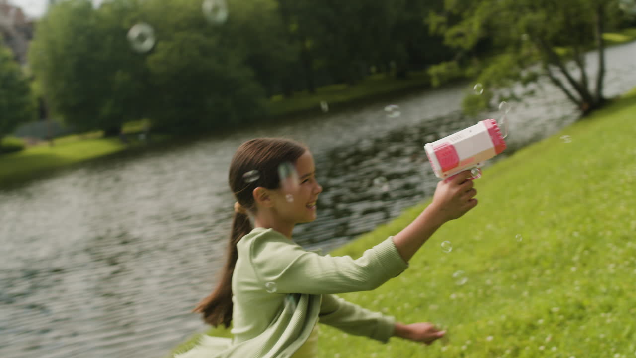 Family Fun with Bubble Gun