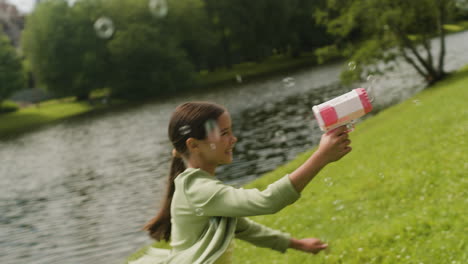 family fun with bubble gun