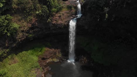 tad e tu waterfall at bolaven plateau during day time, aerial