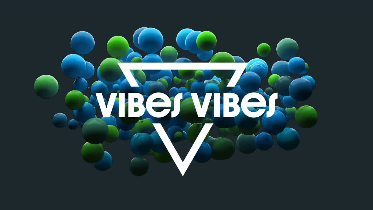 animación de texto dulce sobre formas geométricas coloridas en fondo negro