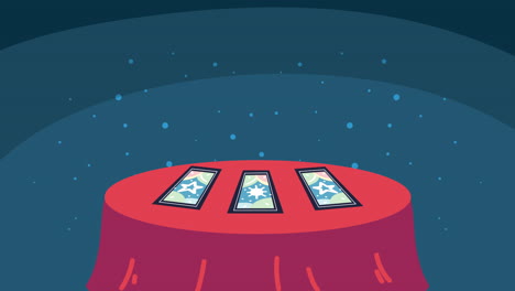 Tarot Cards Spread on a Table