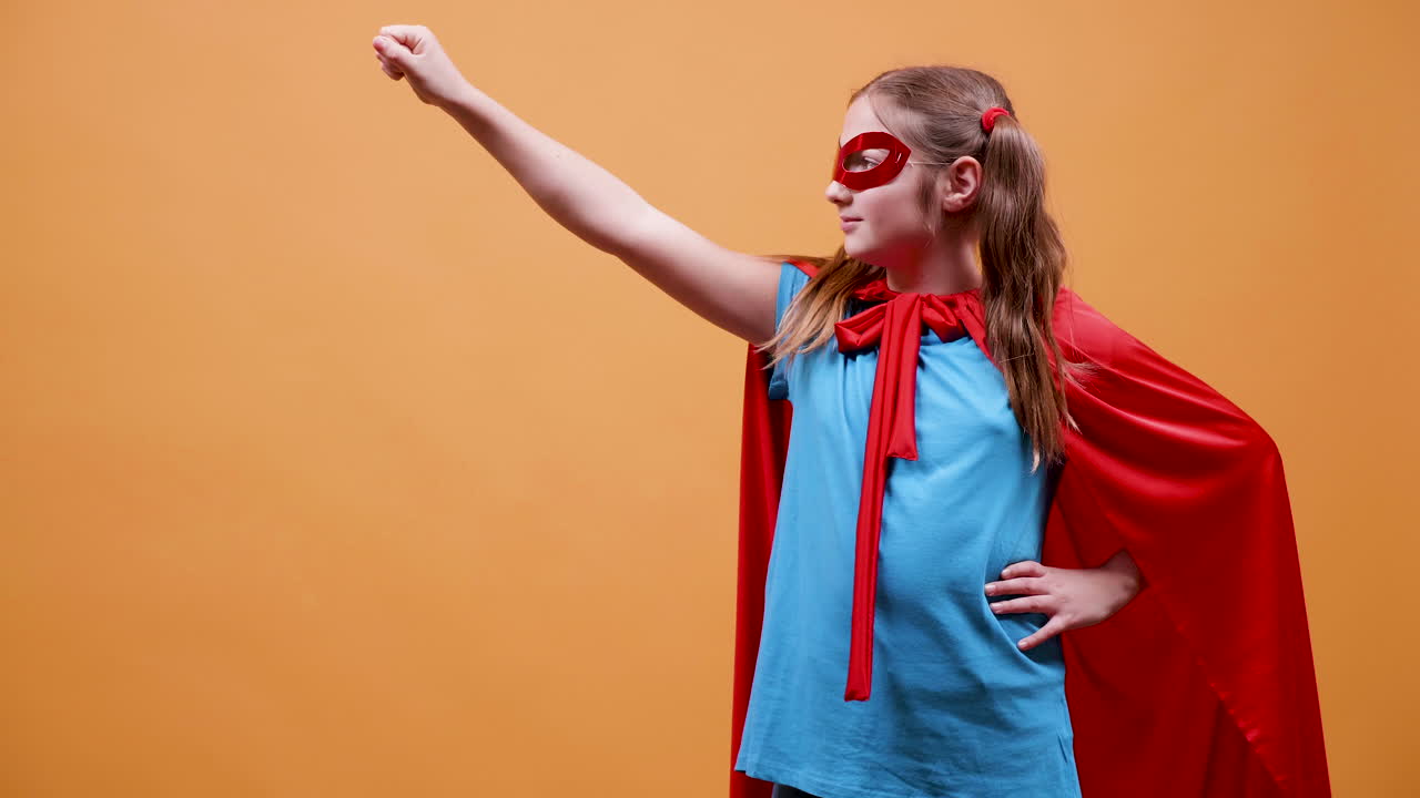 Girl in Superhero Costume