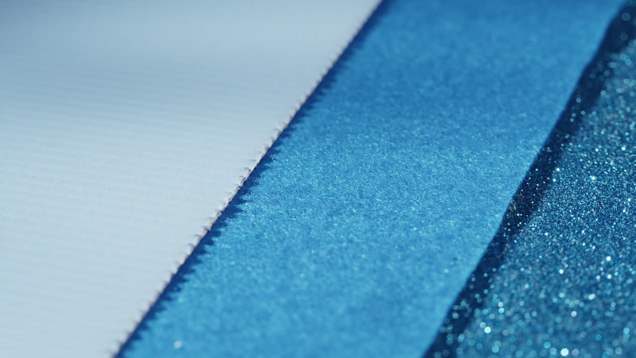 Close-up of Blue Textured Materials
