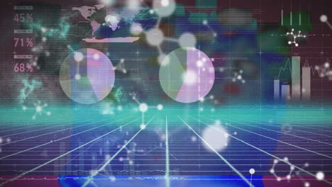 animation of statistics and data processing over molecules