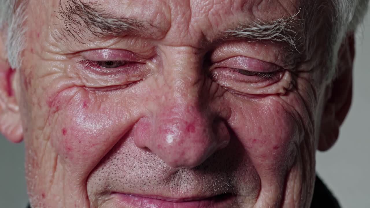 retrato en primer plano de un anciano