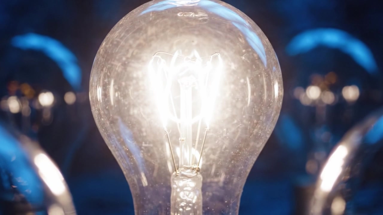 Bombilla Iluminada Rodeada de Compañeros Brillantes - Un Estudio de Diseño Vintage e Iluminación Moderna en una Atmósfera Cautivadora