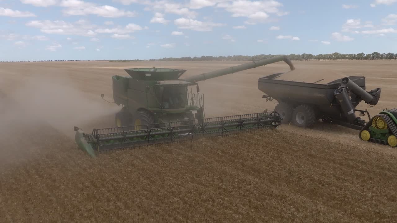 cosecha de grano de amplia hectárea en el oeste de australia