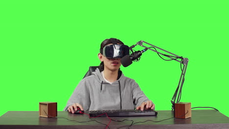 Streamer-using-virtual-reality-headset