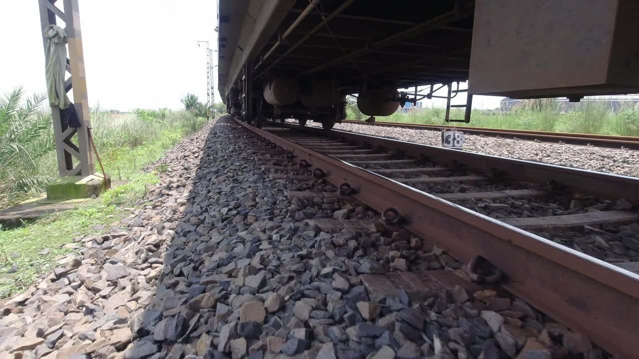 Video of a moving train line