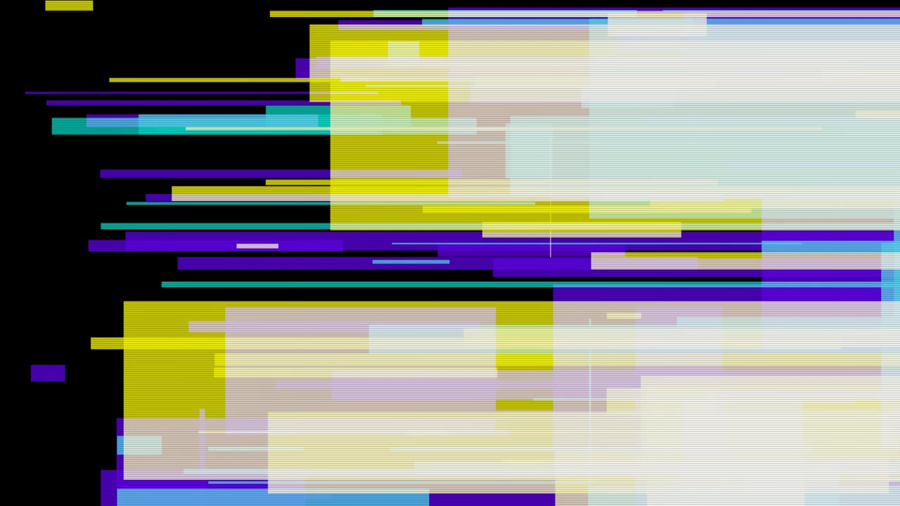Fondo digital abstracto con efecto glitch y formas geométricas en movimiento