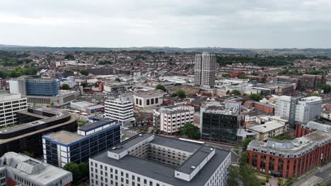high rise offices swindon town centre wiltshire england drone,aerial