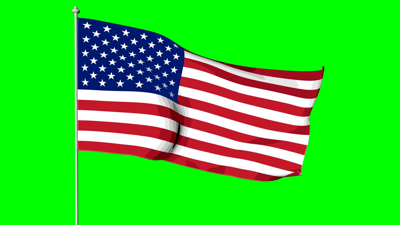 USA American Flag. Cromakey