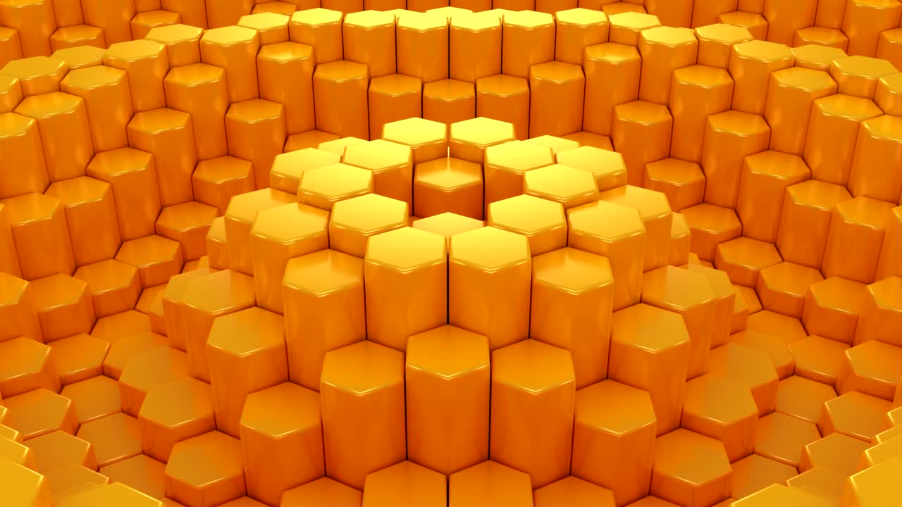 los hexágonos forman una onda