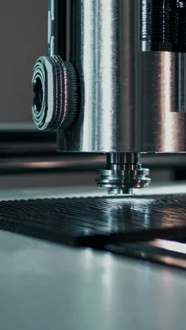 primer plano de un componente de una máquina industrial