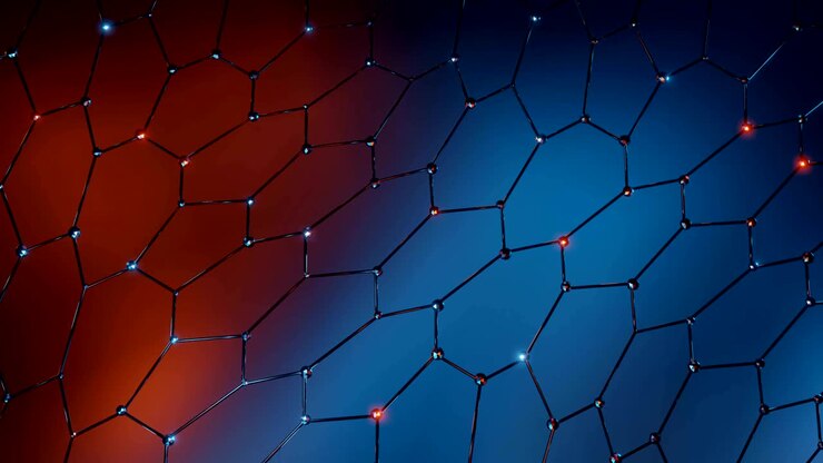 Abstract Metallic dot and connect line technology futuristic background 3d rendering