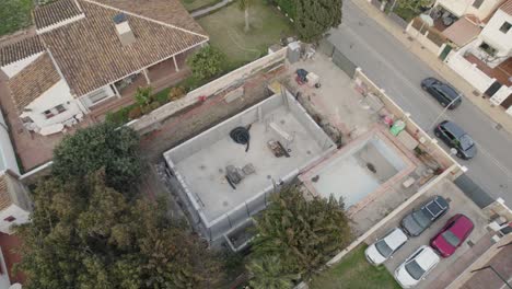 vista aérea superior sobre la zona residencial y la costa en la playa de málaga, españa