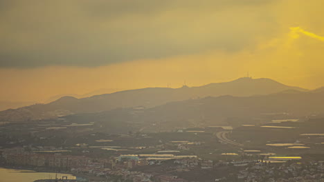 Mist-fog-time-lapse-Malaga-Spain-city-highlights-Mediterranean-coastal-town