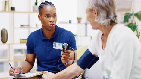 caregiver, black man writing