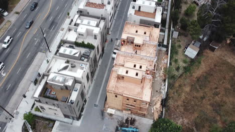 construcción de la ciudad de un complejo de apartamentos de casas adosadas en condominio en los ángeles