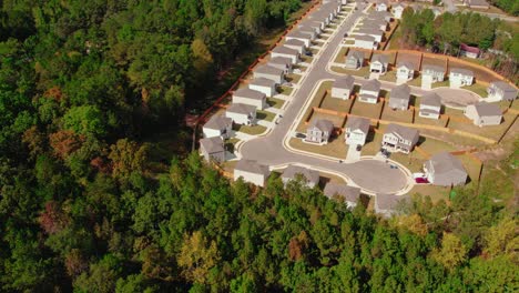 Aerial-fly-by-of-new-development-of-Chelsea-Alabama-houses-neighborhood