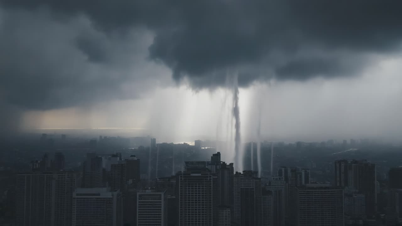 Rainstorm over the City
