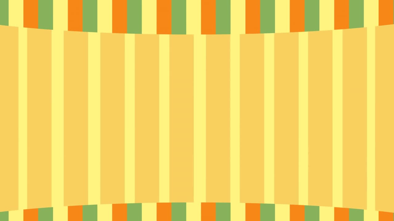 Animation of yellow, red and green stripes on yellow background