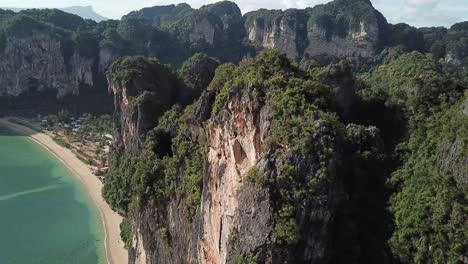 impressive exotic island landscape, limestone cliffs, white sand and tropical sea