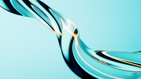 abstract blue gradient curve glass background, 3d rendering.