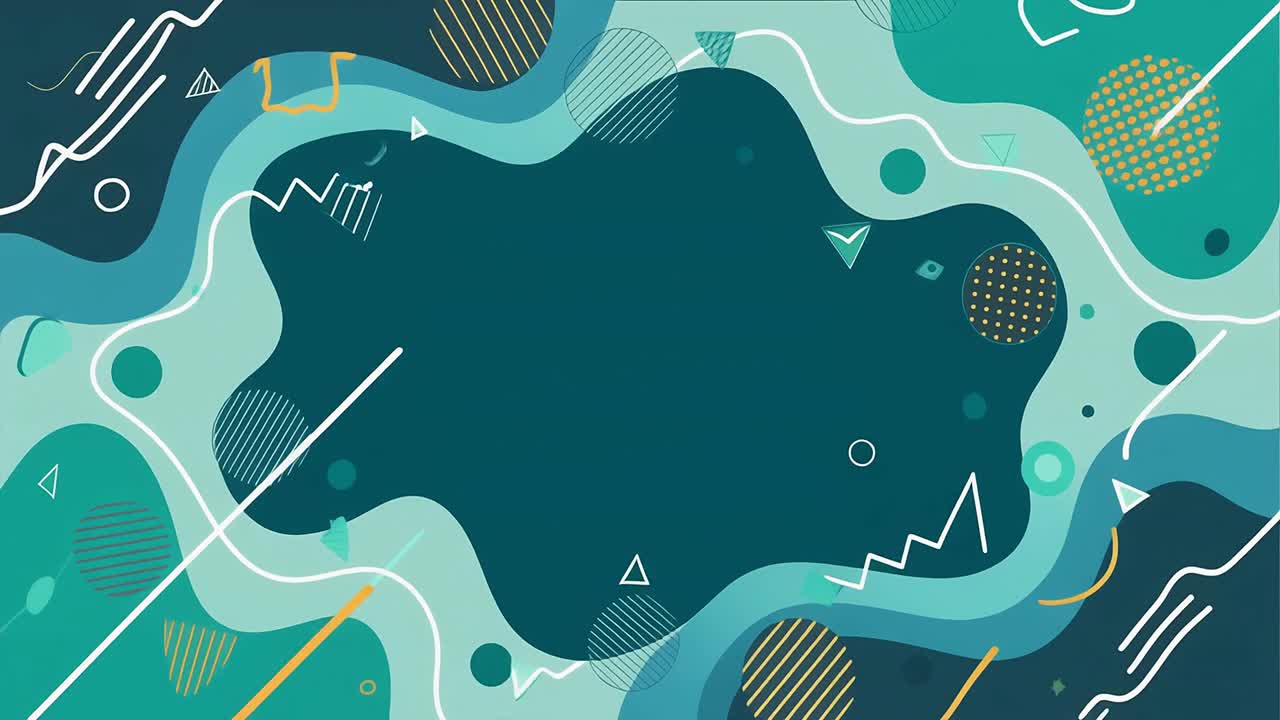 Modern Abstract Motion Graphics Background with Wavy Blue and Green Shapes