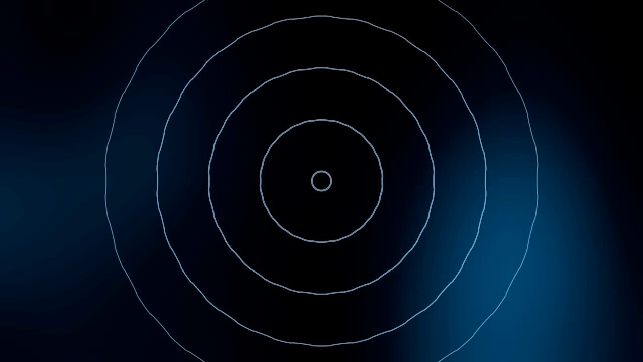 animación de las ondas de radio, el radar o el sonar